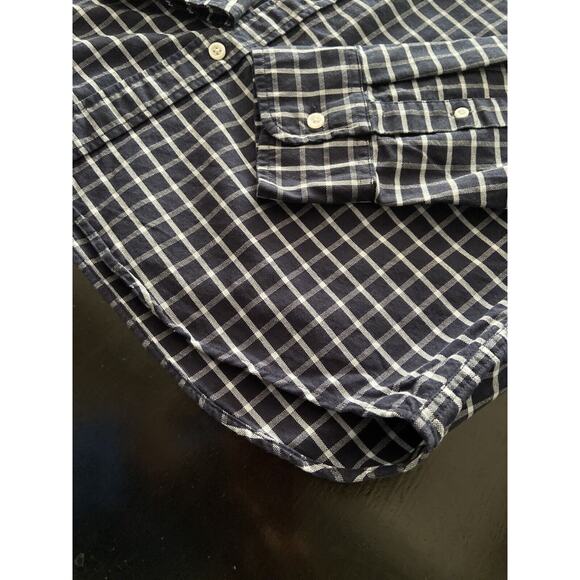 JCREW ‘Flex Oxford’ Slim Fit Navy Long Sleeve Shirt sz XL - Picture 5 of 7